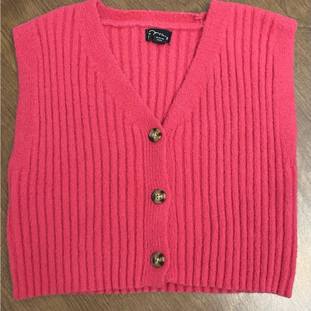 art class Pink Ribbed Sweater Vest